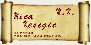 Mića Kesegić vizit kartica